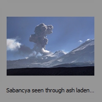 Sabancya seen through ash laden air